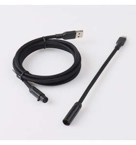 Mechanical black Keyboard Usb Data Cable Aviation Connector Type C Coiled Cable For Mechanical Gaming Keyboard